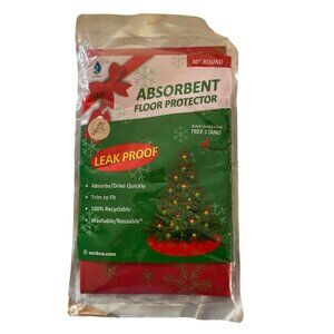 Sorbco Absorbent Floor Protector Leak Proof Christmas Tree 30" Round